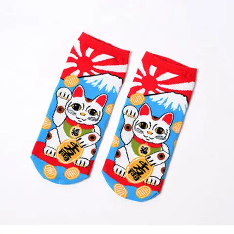 Lucky Cat Japanese Socks