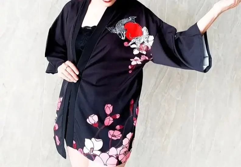 Sakura Animals Women’s Kimono Jacket